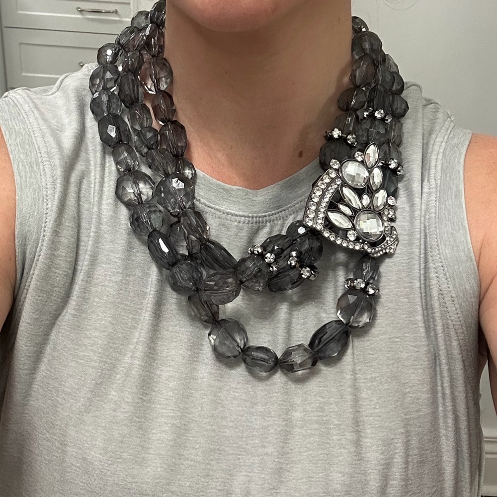 Nordstrom Beaded Chunky Necklace with Crystal Embellishments